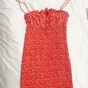 Bright red sundress